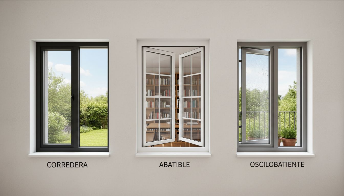 tipos de ventanas corredera abatible u oscilobatiente